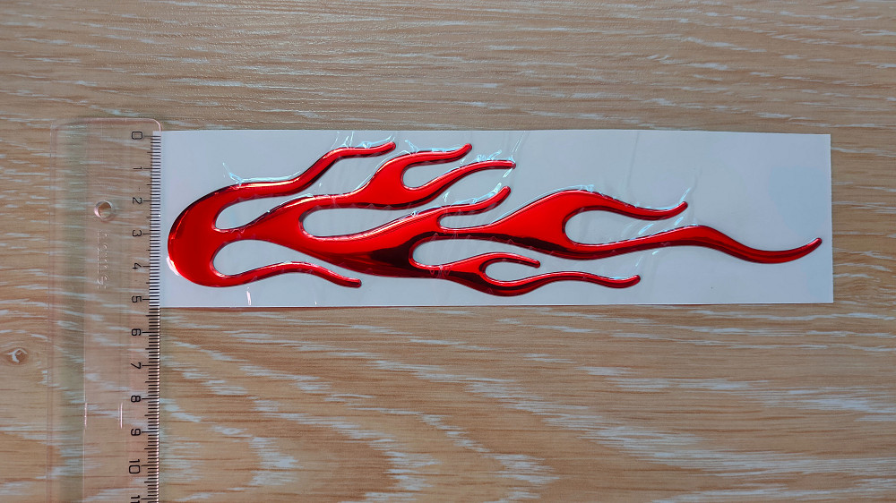 Наклейка на авто Огонь выпуклая на авто-мото Бориспіль - зображення 2