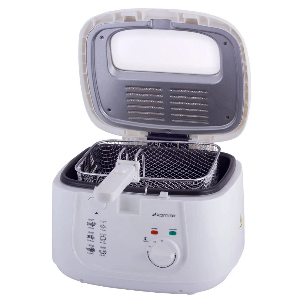 Фритюрниця электрическая Kamille KM-6811 1800 Вт 2.5 л Київ - зображення 3