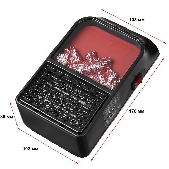 Портативний обігрівач тепловентилятор камін Flame Heater 900 Вт Днепр - изображение 11