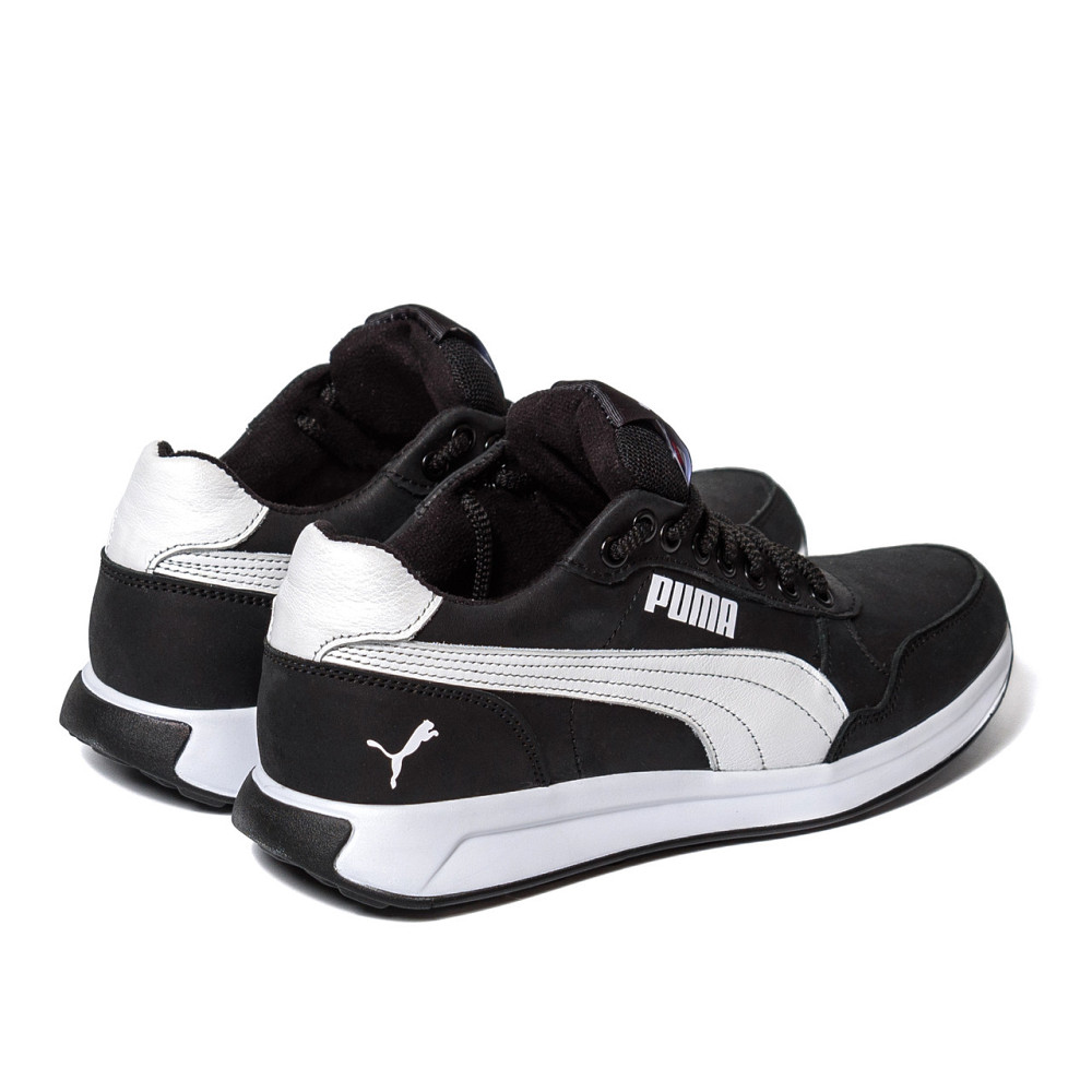 Мужские кожаные кроссовки  Pm Classic Leather  Black Київ - зображення 4