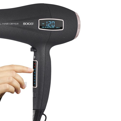 Фен для сушки волос SOGO SS-3690 2200 Вт черный Київ - зображення 3