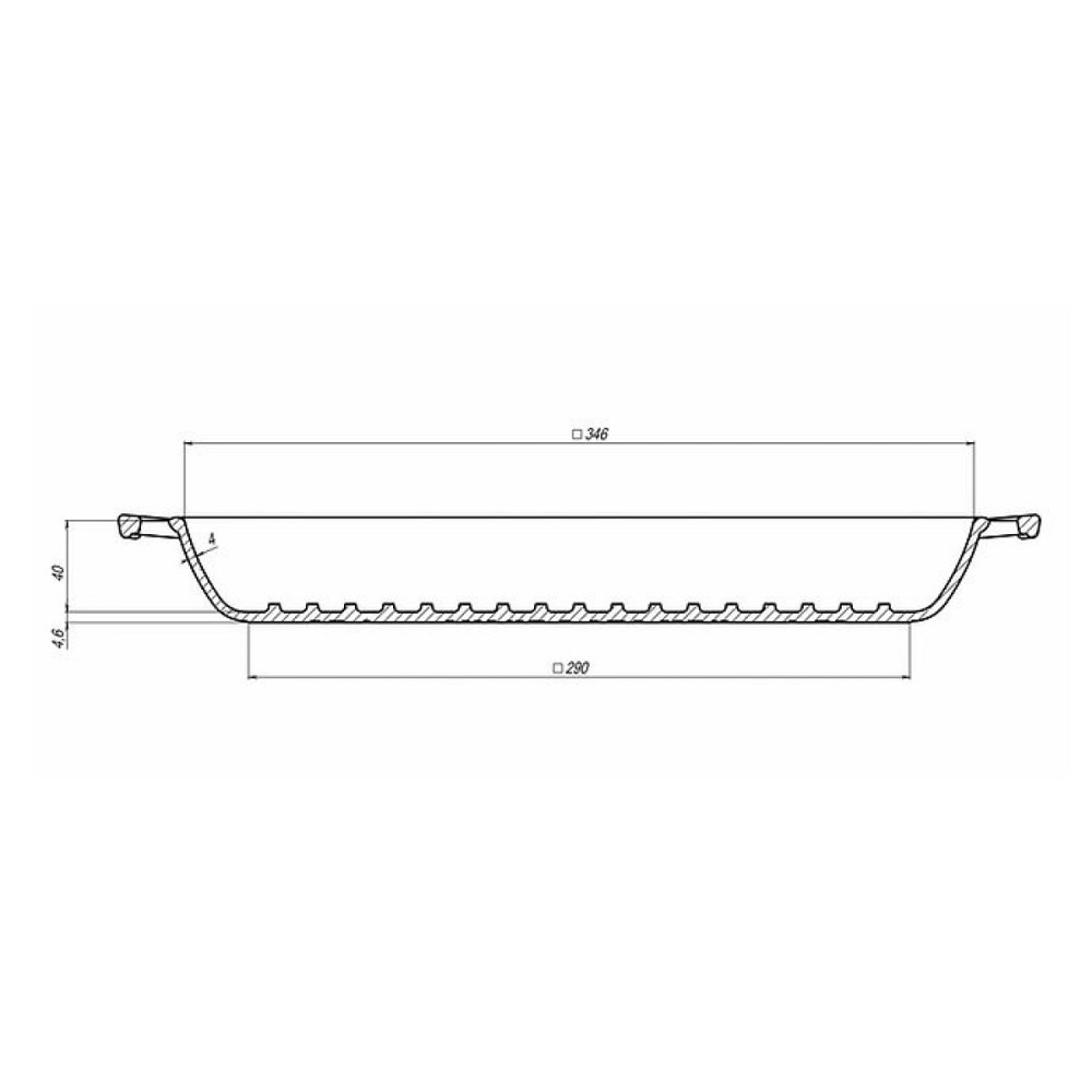 Сковорода-гриль чугунная Maysternya с двумя ручками 35х35 см Т309 Одеса - зображення 9