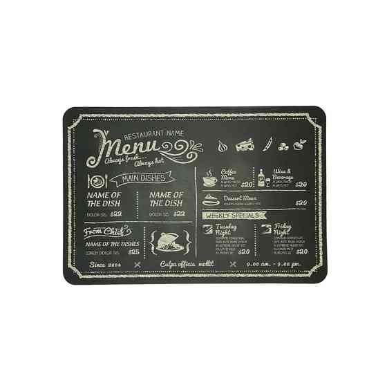 Коврик сервировочный под столовые приборы, 30х45 см, полипропилен, меню, ТМ Мой Дом 01449 Київ