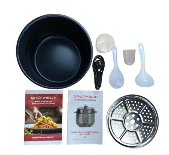 Мультиварка Grunhelm MРC-1000B 1000 Вт черная Київ - зображення 5