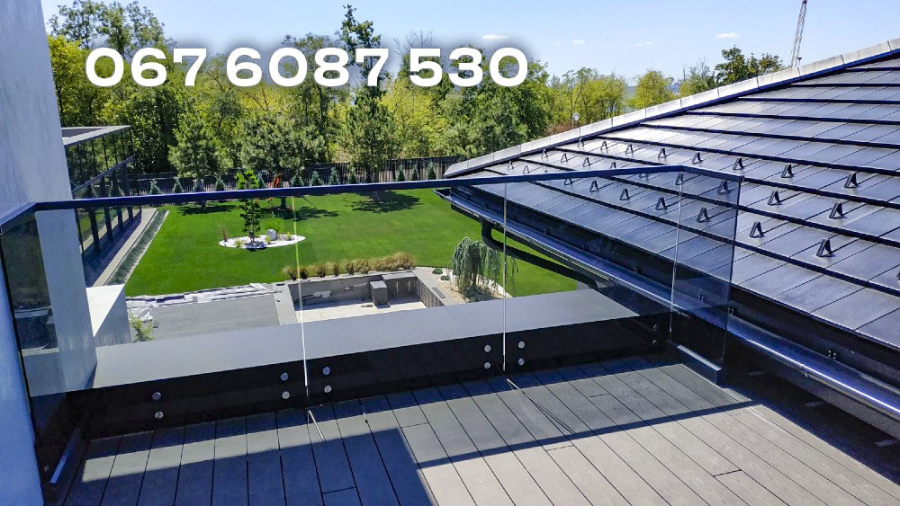 Перила из стекла ограждения из алюминия Одесса - изображение 5