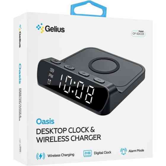 Настільний годинник Gelius Oasis GP-SDC03 Black (Код товару:41465) Харків