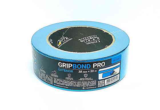 Лента малярная для фасадных работ MASTERTOOL GripBond Pro Exterior 38 мм×50 м синяя 79-9895 Харків