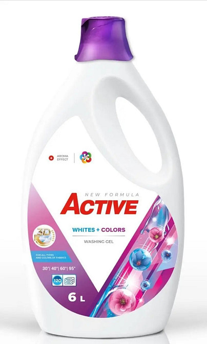 Гель для прання білих та кольорових речей Active White-Colors 4820196010937 6 л Київ - зображення 1
