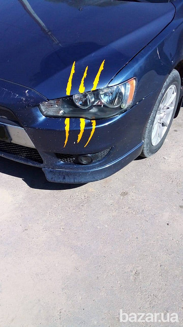 Наклейка на авто в виде Царапины Когтем Жёлтый Борисполь - изображение 4