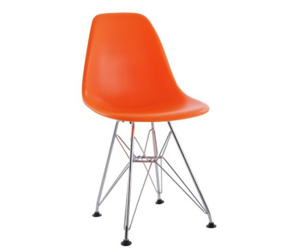 Стілець Тауер ніжки метал пластик помаранчевий Днепр - изображение 1