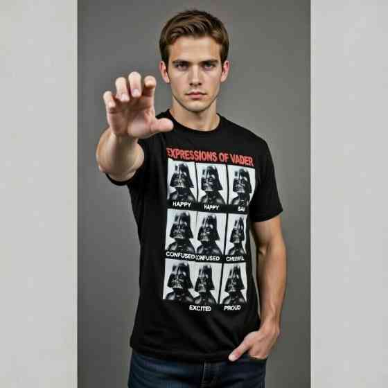 Футболка «Эмоции Дарта Вейдера» L — прикольная, 100% хлопок, подарок фанату Київ