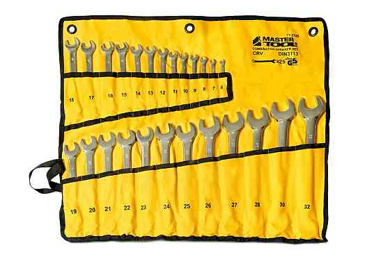 Ключи комбинированные MASTERTOOL набор 25 шт (6-28, 30, 32 мм) CrV SATIN FINISH DIN3113 в чехле 71-2 Харьков