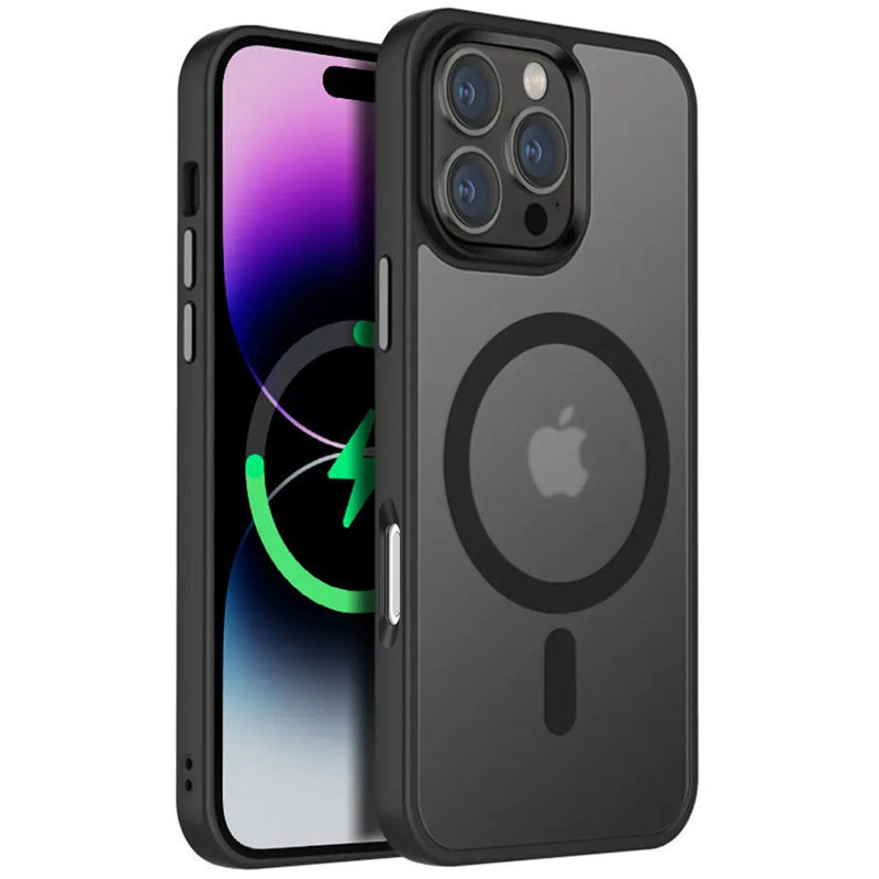 TPU+PC чехол Metal Buttons with MagSafe Colorful для Apple iPhone 16 Pro Max (6.9") Херсон - зображення 7