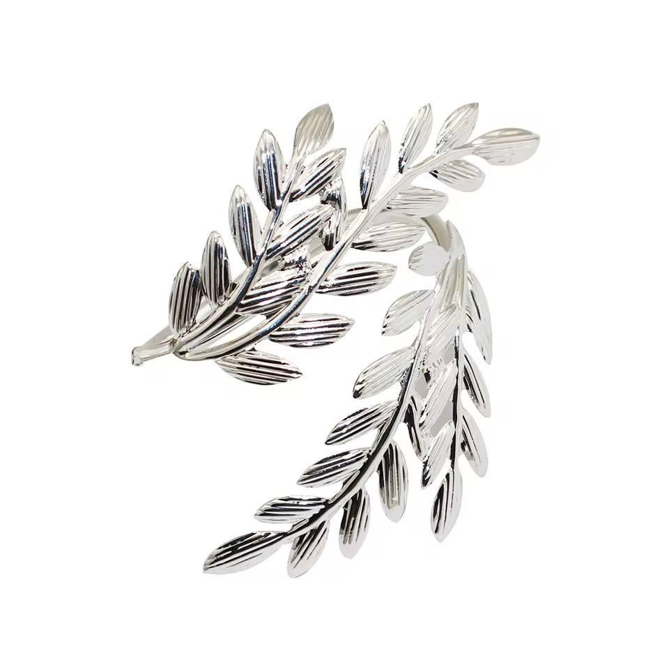 Набор колец для салфеток Leeseph Листья Silver 6 шт Одесса - изображение 4