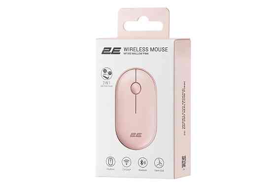 Мышь компьютерная безпроводная 2Е Silent WL BT Mallow pink 2E-MF300WPN розовая Київ