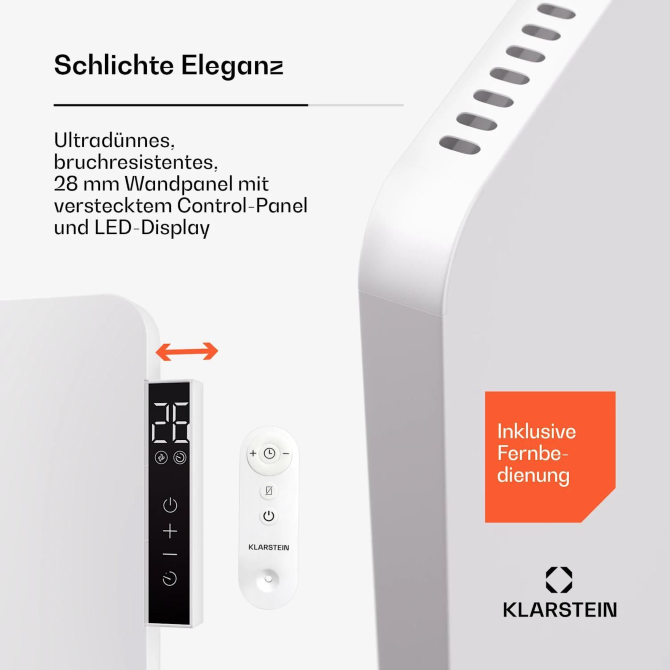 Економний Інфрачервоно-конвективний обігрівач Klarstein Wonderbeam 450W Косів - зображення 2