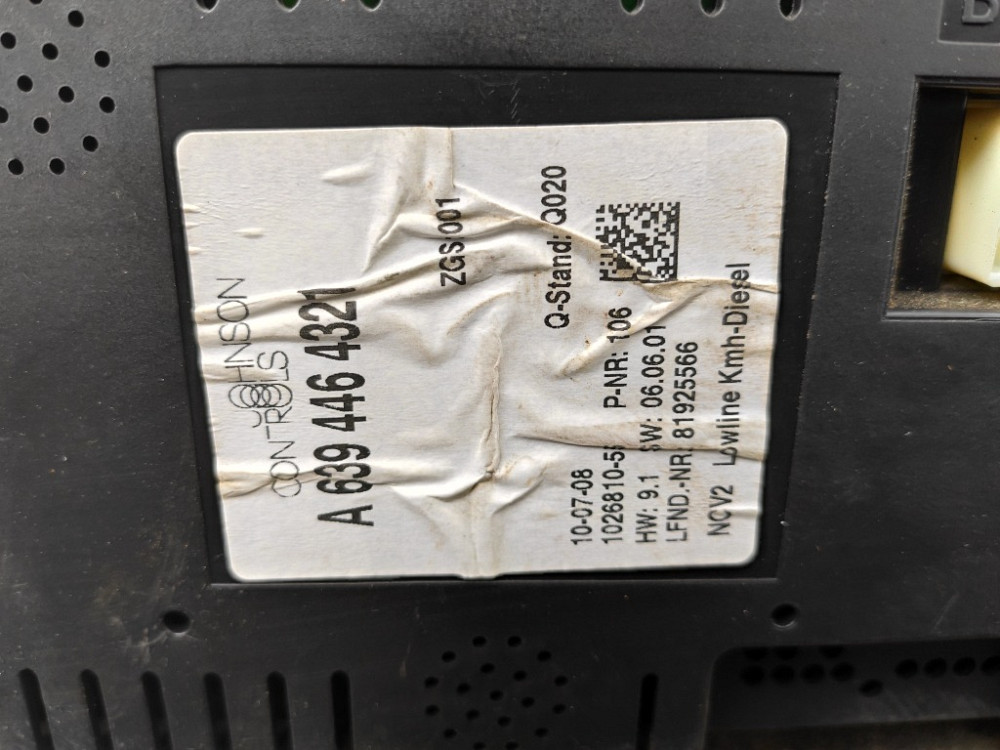 Щиток приборов (спидометр) Mercedes Vito w639 2.2 cdi 2003-2009 (A6394464321) Ковель - изображение 2