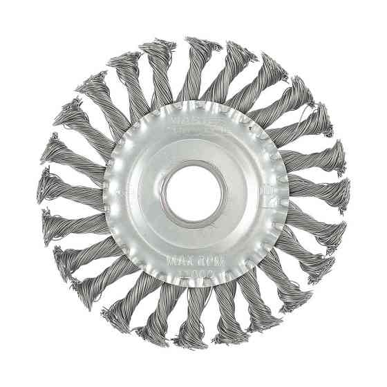 Щетка дисковая MASTERTOOL из плетеной проволоки Ø 125х22.2 мм 19-9012 Харьков