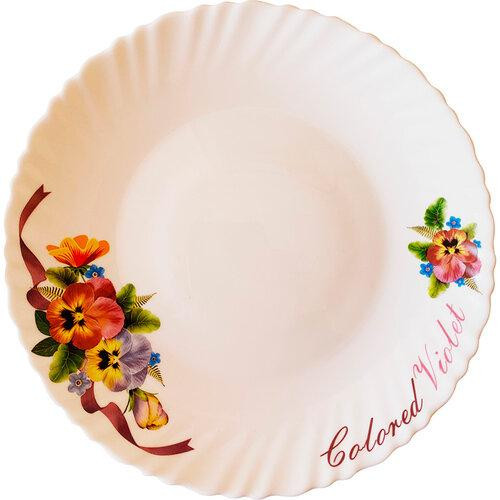 Тарілка десертна Vittora Фіалки V-190V 19 см Київ - зображення 1