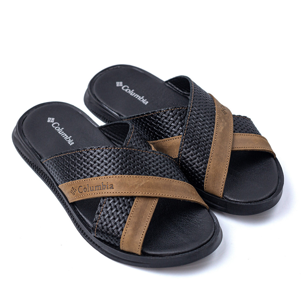 Мужские кожаные  летние шлепанцы-сланцы Columbia Киев - изображение 4