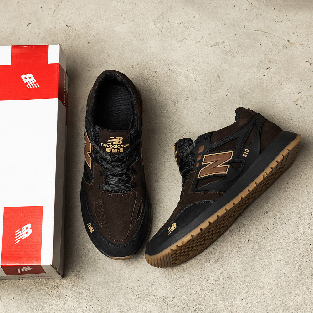 Мужские кожаные кроссовки NB Clasic Brown Київ - зображення 5