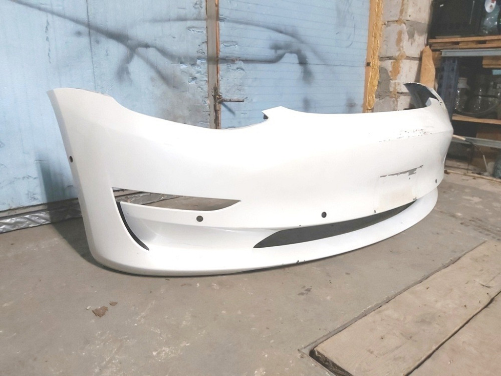 Бампер передний PEARL WHITE MULTI-COAT-PPSW в сборе с кронш. креп. парктроников, противотум. фар и п Киев - изображение 2