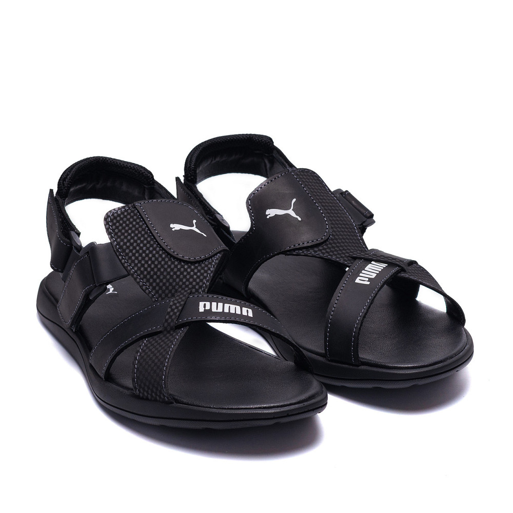 Мужские кожаные сандалии  PM Black Leather Киев - изображение 3