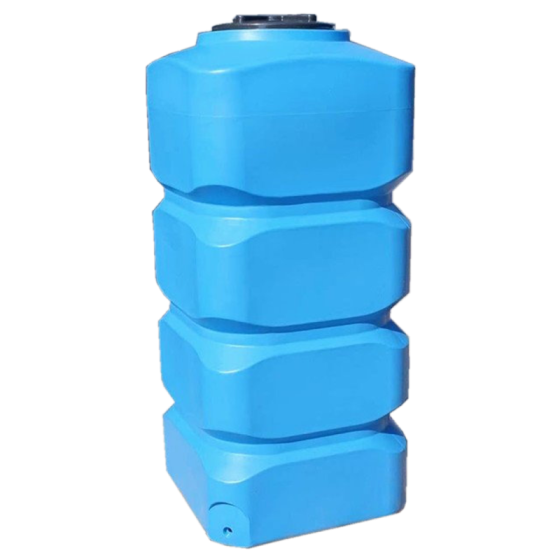 Емкость 750 л вертикальная квадратная голубая Київ