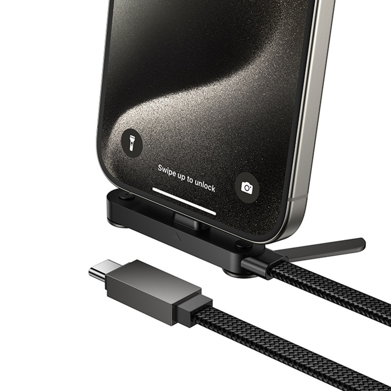 Уценка Дата кабель Hoco U150 Exquisite side plug and stand Type-C to Type-C 60W (1.2m) Херсон - изображение 6
