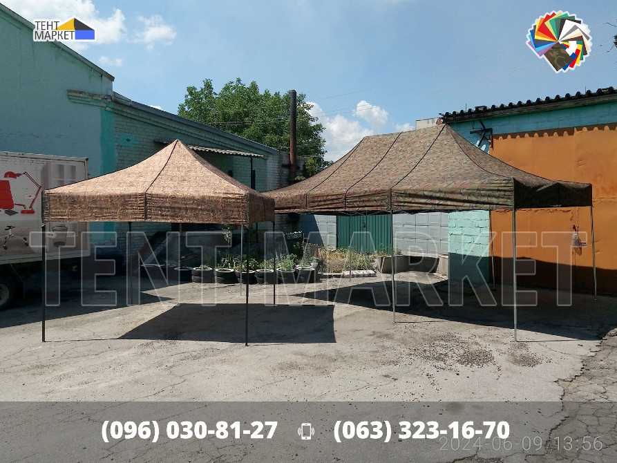 Шатер розсувний трансформер 3х3 тент Камуфляж - мобільні розкладні шатри намети виготовлення продаж Запорожье - изображение 1