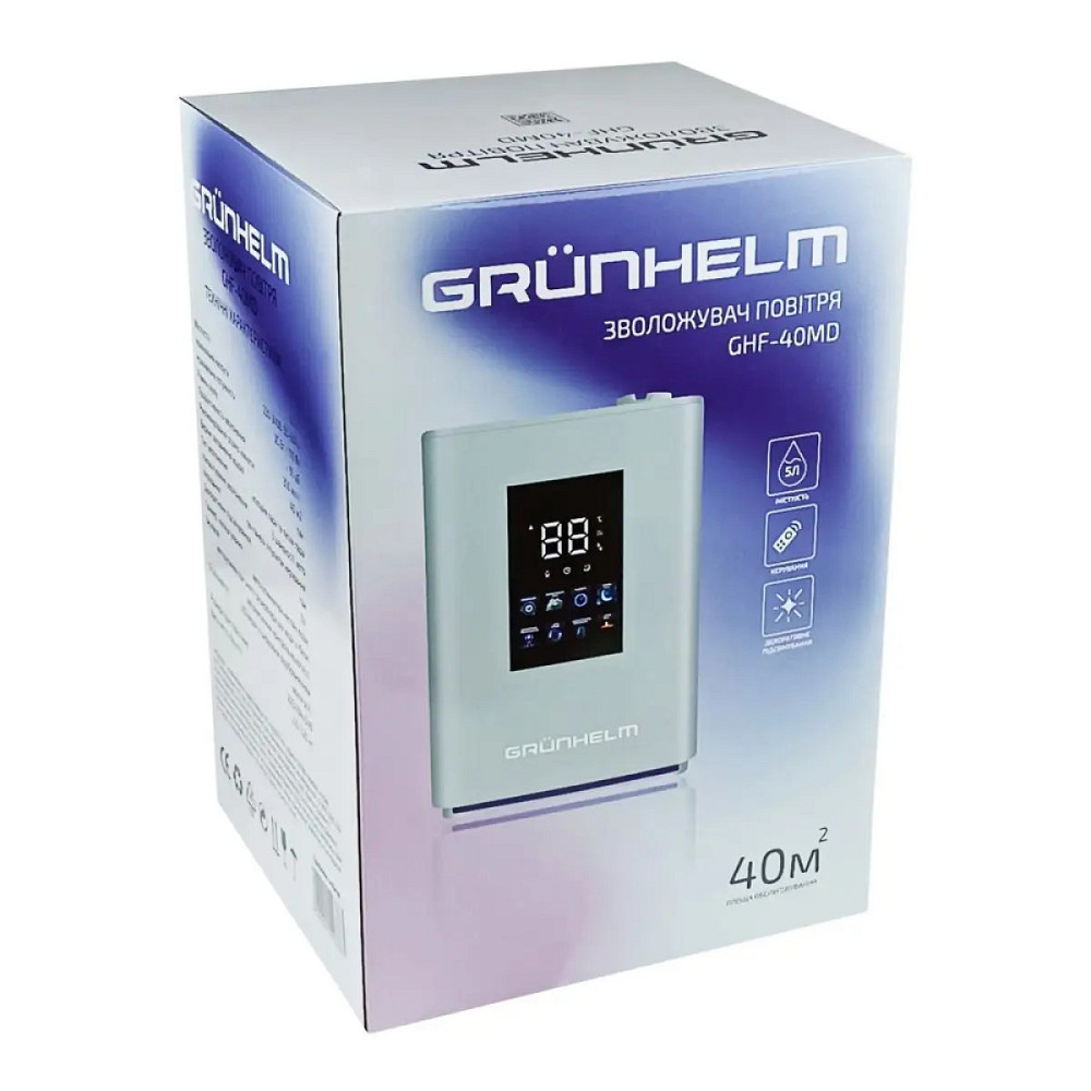 Увлажнитель воздуха Grunhelm GHF-40MD 3 л 24 Вт белый Киев - изображение 6
