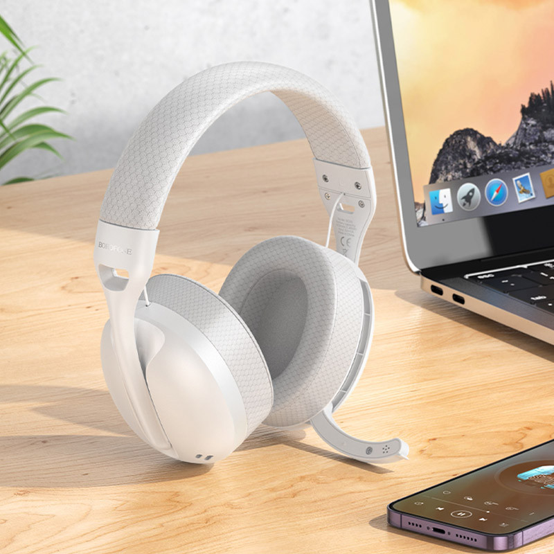 Накладные беспроводные наушники Borofone BO30 Magic light Херсон - зображення 3