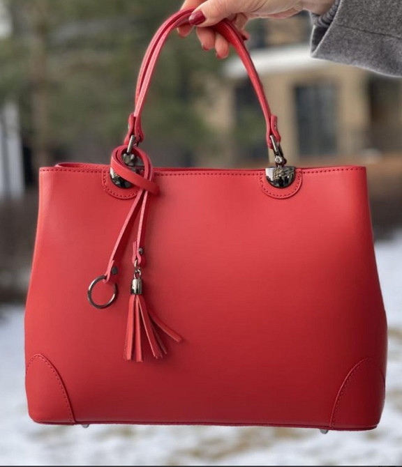 Біла сумка жіноча середня шкіряна каркасна Genuine Leather TS000056 Луцьк - зображення 3