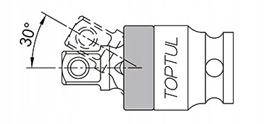 Кардан ударный 3/8" TOPTUL усиленный KACN120B Харків - зображення 3
