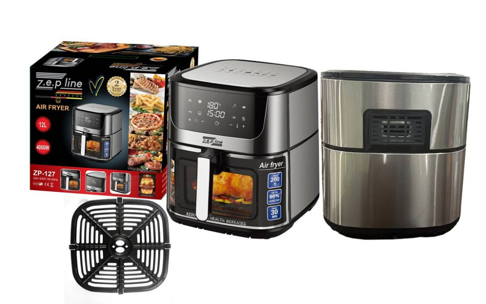 Аэрогриль мультипечь на два тэна с силиконовой формой Zepline ZP-127 12 л 4000 Вт Київ - зображення 2