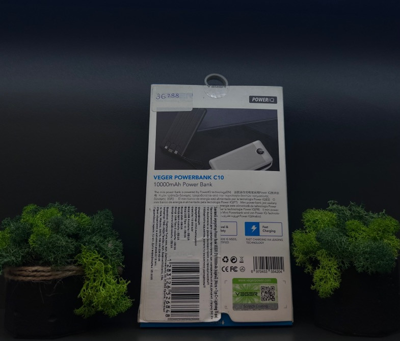 Павербанк Veger 10000 mAh C10 | Легкий та зручний Чернівці - зображення 5