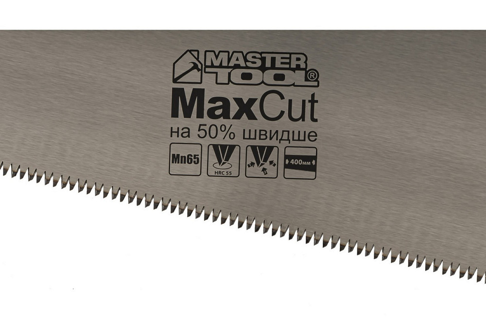 Ножовка столярная MASTERTOOL 7TPI MAX CUT 400 мм закаленный зуб 3-D заточка полированная 14-2040 Харьков - изображение 2