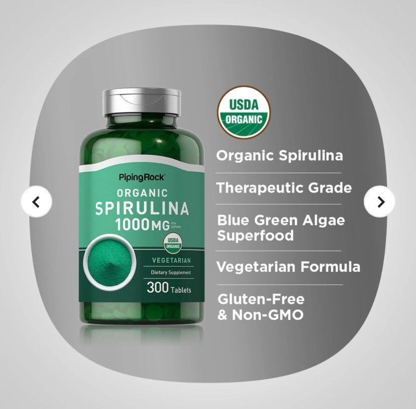 Спіруліна (органічний), 1000 мг, 300 таблеток США. Тернополь - изображение 4