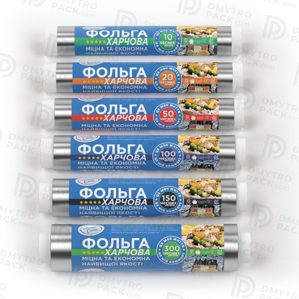 Фольга алюминиевая пищевая 10 м х 29 см 11 мкм для запекания в духовке Херсон - зображення 6
