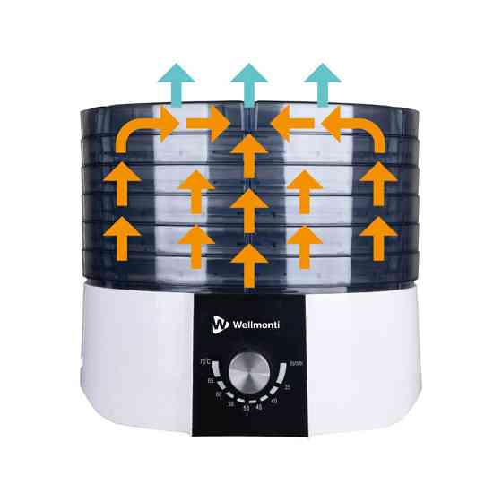 Сушилка для овощей и фруктов Wellmonti MT-1011 520 Вт белая Київ