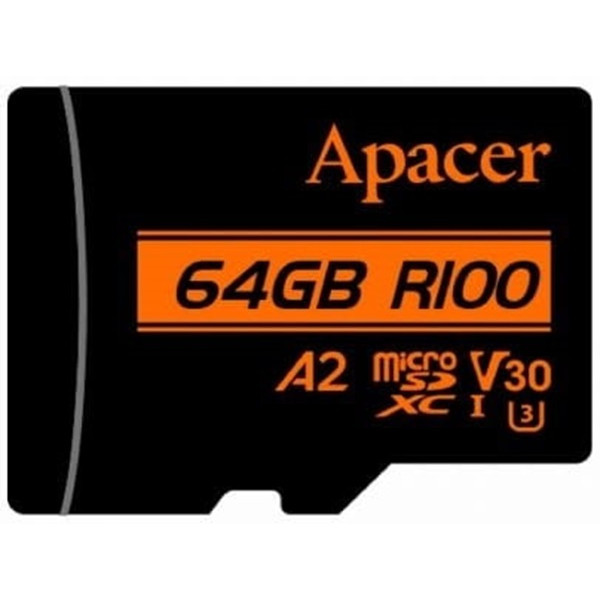 Карта пам'яті Apacer microSDXC 64GB UHS-I/U3 Class 10 + SD-адаптер (AP64GMCSX10U8-R) (Код товару:393 Харьков - изображение 2