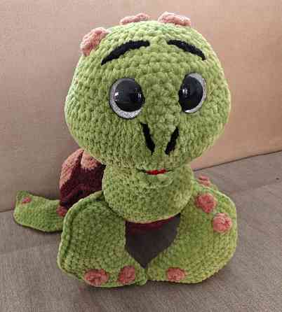 Іграшка Черепаха 37 см м'яка в'язана подарунок сувенір hand made ручна робота Луцьк