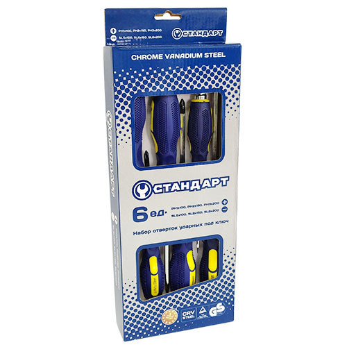 Набор ударных отверток под ключ 6 ед. СТАНДАРТ GTS0503 Харків - зображення 1