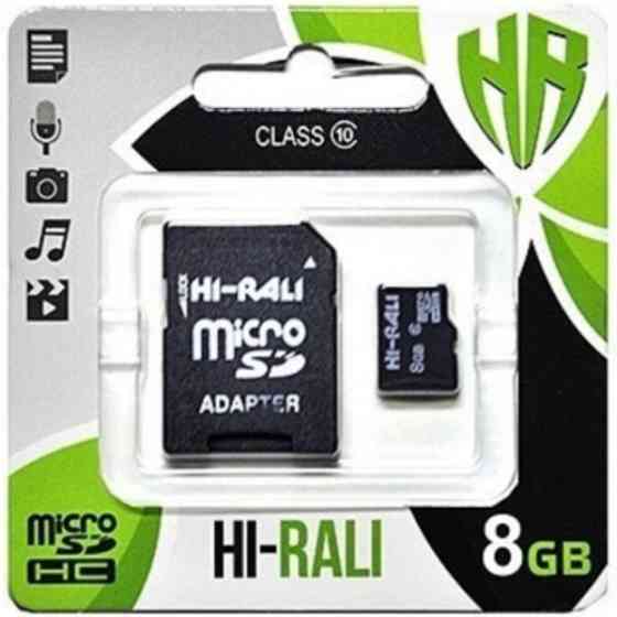 Карта пам'яті Team MicroSDHC 8GB UHS-I Class 10 Hi-Rali + SD-адаптер (HI-8GBSD10U1-01) Харьков