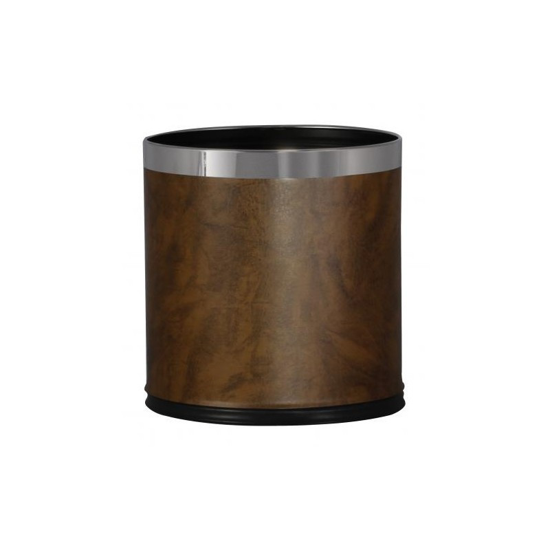 МУСОРНОЕ ВЕДРО JVD® БЕЗ КРЫШКИ 10 Л (КРУГЛОЕ, КОРИЧНЕВЫЙ КОЖЗАМЕНИТЕЛЬ) Киев - изображение 1