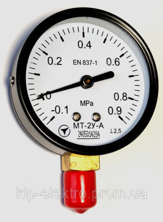 Мановакуумметр МТ-2У-А от минус 0,1 МПа до 0,9 МПа - радиальный штуцер (диаметр 63 мм) Київ