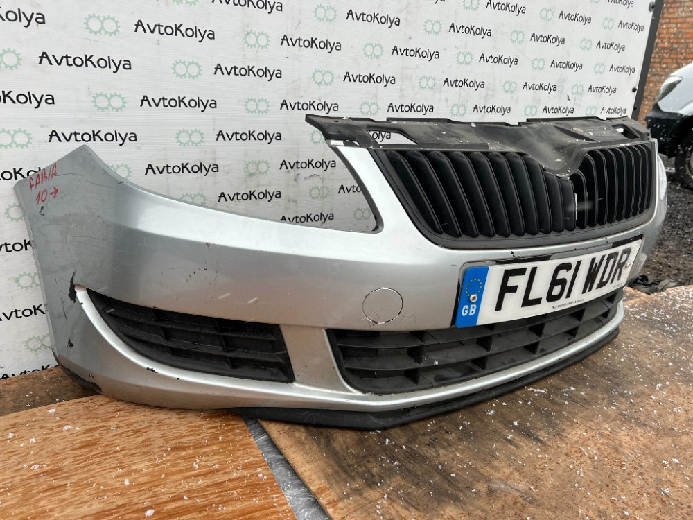 Бампер передний Skoda Fabia II 2010-2015 (универсал) Ковель - зображення 3