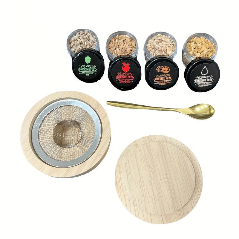 Смокер для копчения виски и коктейлей Leeseph в коробке со щепой Mv073 Одеса - зображення 6