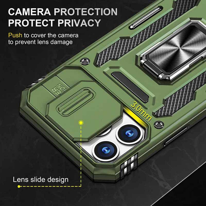 Ударопрочный чехол Camshield Army Ring для Apple iPhone 12 Pro / 12 (6.1") Херсон - зображення 6
