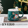 Кружка з кришкою новорічна Merry Christmas 13690 410 мл зелена Київ